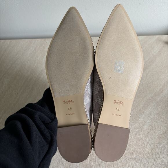 Coach VAE Jacquard Skimmer Slingback Flats - Picture 9 of 12